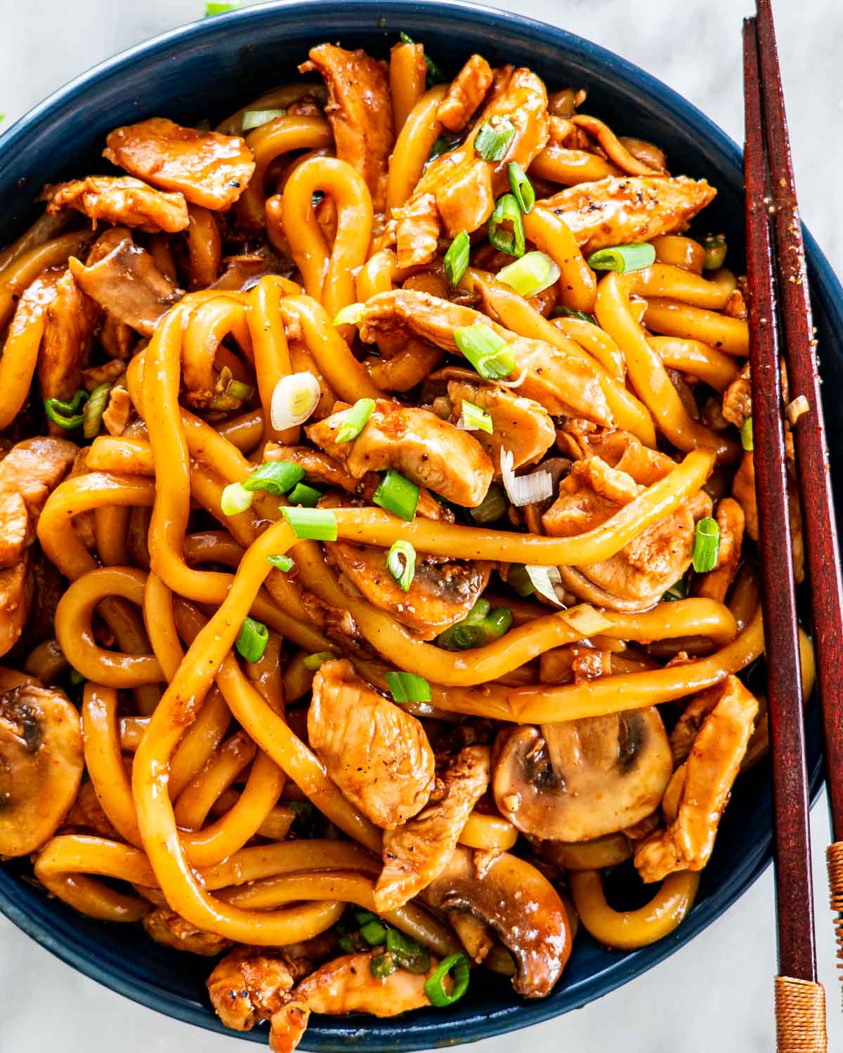 Asian Inspiration: Chicken Udon Stir Fry - Incorporating Asian spices and sauces