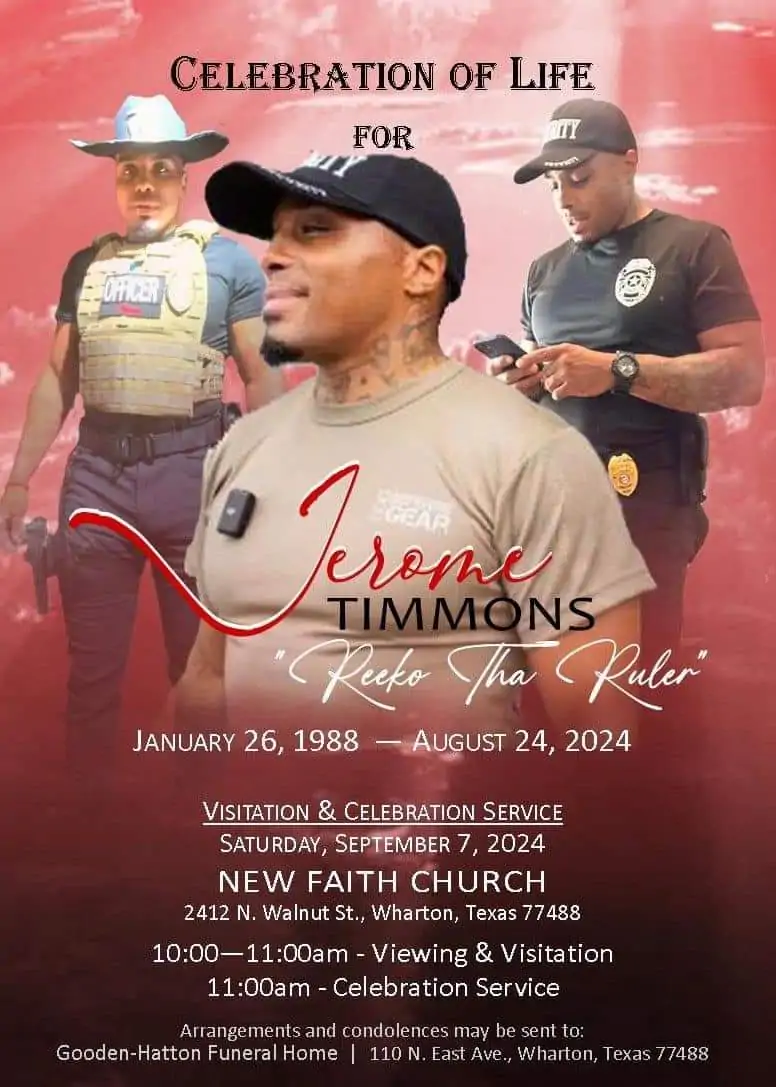 Jerome Timmons murder, aka ‘Reeko Tha Ruler’, Houston TX, police officer Passed Away unexpectedly