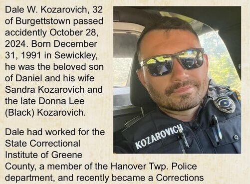 Dale Kozarovich Death; Burgettstown, PA, Officer Passed Away in motorcycle accident on Oct. 28